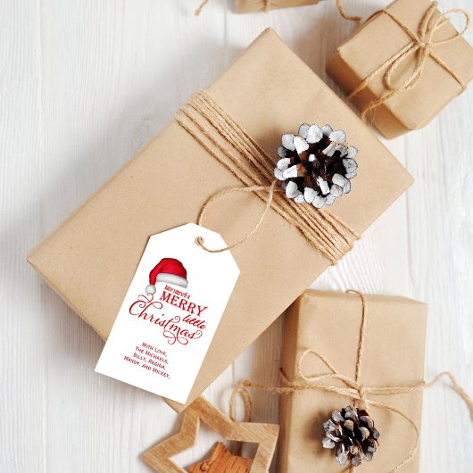 Merry Little Christmas Schattige Custom Cadeaulabel