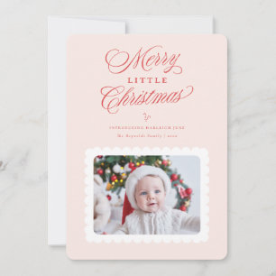 Merry Little Christmas Schelp Eerste Kerstmis Feestdagenkaart