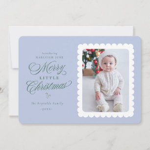 Merry Little Christmas Schelp Eerste Kerstmis Feestdagenkaart