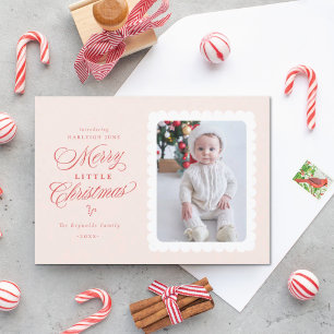 Merry Little Christmas Schelp Eerste Kerstmis Feestdagenkaart