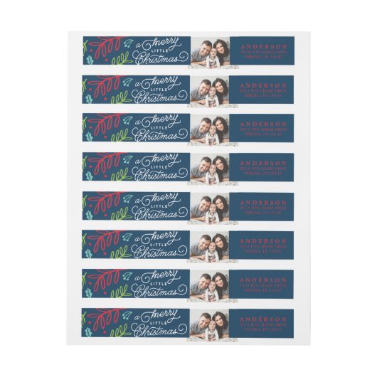 MERRY LITTLE CHRISTMAS-terugzendadreslabels (Vel)