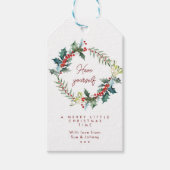 Merry Little Christmas time vakantie cadeau labels Cadeaulabel (Voorkant)