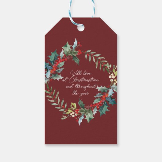 Merry Little Christmas time vakantie cadeau labels Cadeaulabel (Achterkant)