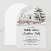 Merry Little Christmas Train Party Uitnodiging (Voorkant / Achterkant)