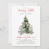 Merry Little Christmas Tree Baby shower Kaart (Voorkant)