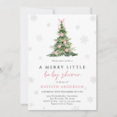 Merry Little Christmas Tree Baby Shower  Kaart (Voorkant)