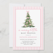 Merry Little Christmas Tree Baby Shower Kaart (Voorkant)