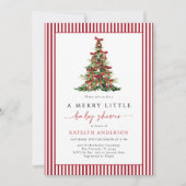 Merry Little Christmas Tree Baby Shower  Kaart (Voorkant)