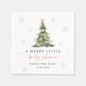 Merry Little Christmas Tree Baby Shower Servet (Voorkant)