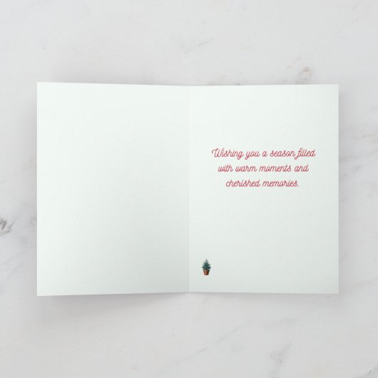 Merry Little Christmas Tree Card Kaart (Binnen)