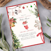 Merry Little Christmas tree Ornaments Baby Shower Kaart