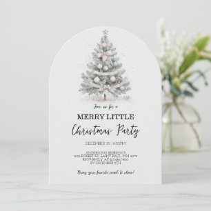 Merry Little Christmas Tree Party Uitnodiging