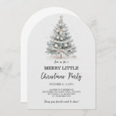 Merry Little Christmas Tree Party Uitnodiging (Voorkant / Achterkant)