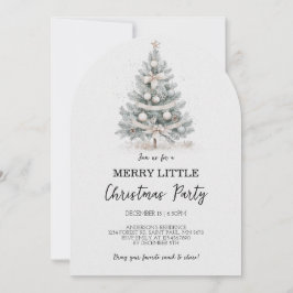 Merry Little Christmas Tree Party Uitnodiging