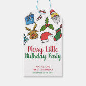 Merry Little Christmas Verjaardag Custom Cadeaulabel (Voorkant)