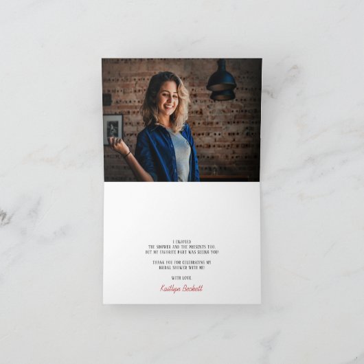 Merry Little Christmas Vrijgezellenfeest Foto Bedankkaart (Binnen)