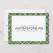 Merry Little Christmas Waterverf Tree Plaid Feestdagenkaart (Achterkant)