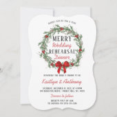 Merry Little Christmas Wedding repetitie diner Kaart (Voorkant)