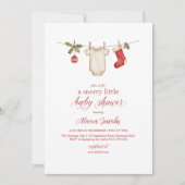 Merry Little Christmas Winter Baby Shower  Kaart (Voorkant)