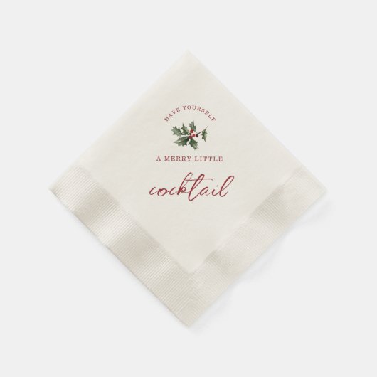 Merry Little Cocktail Christmas Napkins Servet (Hoek)