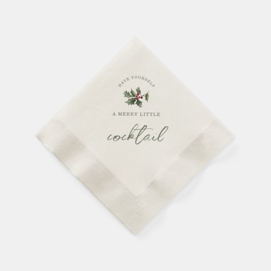 Merry Little Cocktail Christmas Napkins Servet (Hoek)