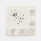 Merry Little Cocktail Christmas Napkins Servet (Voorkant)