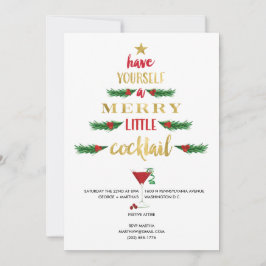 Merry Little Cocktail-kerstfeest uitnodiging