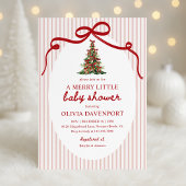 Merry Little Coquette Christmas Tree Baby Shower Kaart