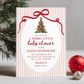 Merry Little Coquette Christmas Tree Baby Shower Kaart