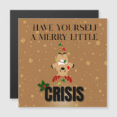 Merry Little Crisis – Funny Christmas Card (Voorkant / Achterkant)