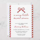 Merry Little Elegant Christmas Bow Vrijgezellenfee Kaart (Voorkant)