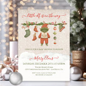 Merry little Elf Christmas Baby Shower Kaart