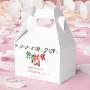 Merry Little Floral Christmas Santa Baby shower Bedankdoosjes