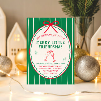 Merry Little Friendsmas Kerstcocktailparty Kaart