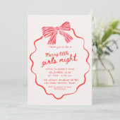 Merry Little Girls Night Christmas Holiday Kaart (Staand voorkant)