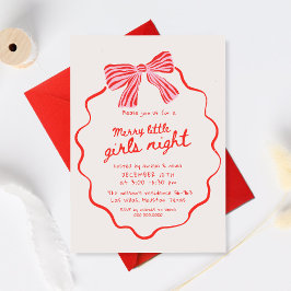 Merry Little Girls Night Christmas Holiday Kaart