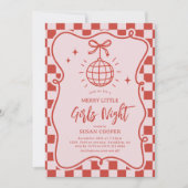 Merry Little Girls Night Kerstfeest Kaart (Voorkant)