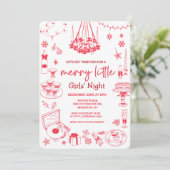 Merry Little Holiday Christmas Uitnodiging (Staand voorkant)