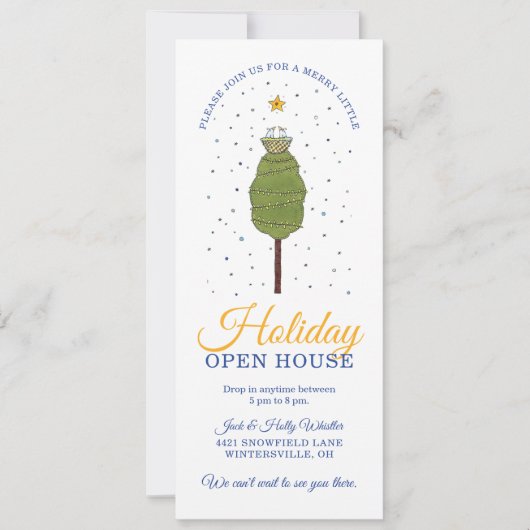 Merry Little Holiday Open House Party Kaart (Voorkant)