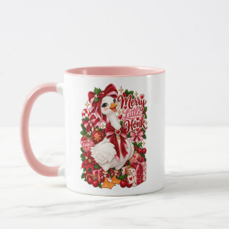 Merry Little Honk Coquette Goose Christmas Mug Mok