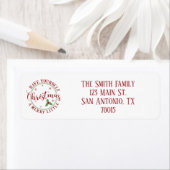 Merry Little kerst Return-adres Etiket (Insitu)