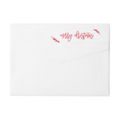 Merry Little kerst Return-adreslabel (Achterkant)