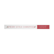 Merry Little kerst Return-adreslabel