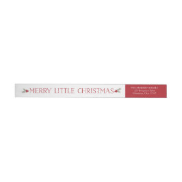 Merry Little kerst Return-adreslabel