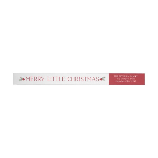 Merry Little kerst Return-adreslabel (Individueel)