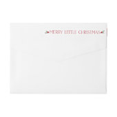 Merry Little kerst Return-adreslabel (Achterkant)