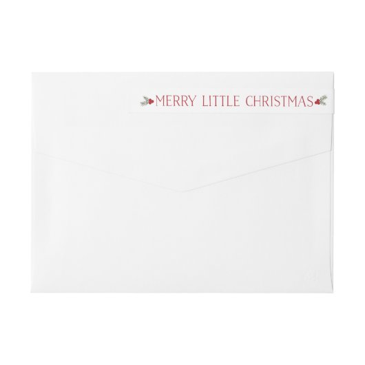 Merry Little kerst Return-adreslabel (Achterkant)