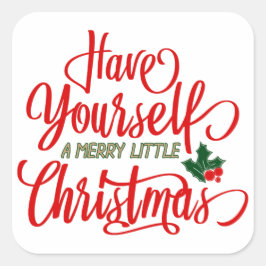 Merry Little Kerst stickers