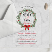 Merry Little KerstBaby shower Acryl Uitnodigingen