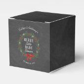 Merry Little KerstBaby shower Bedankdoosjes (Voorkant Zijde)